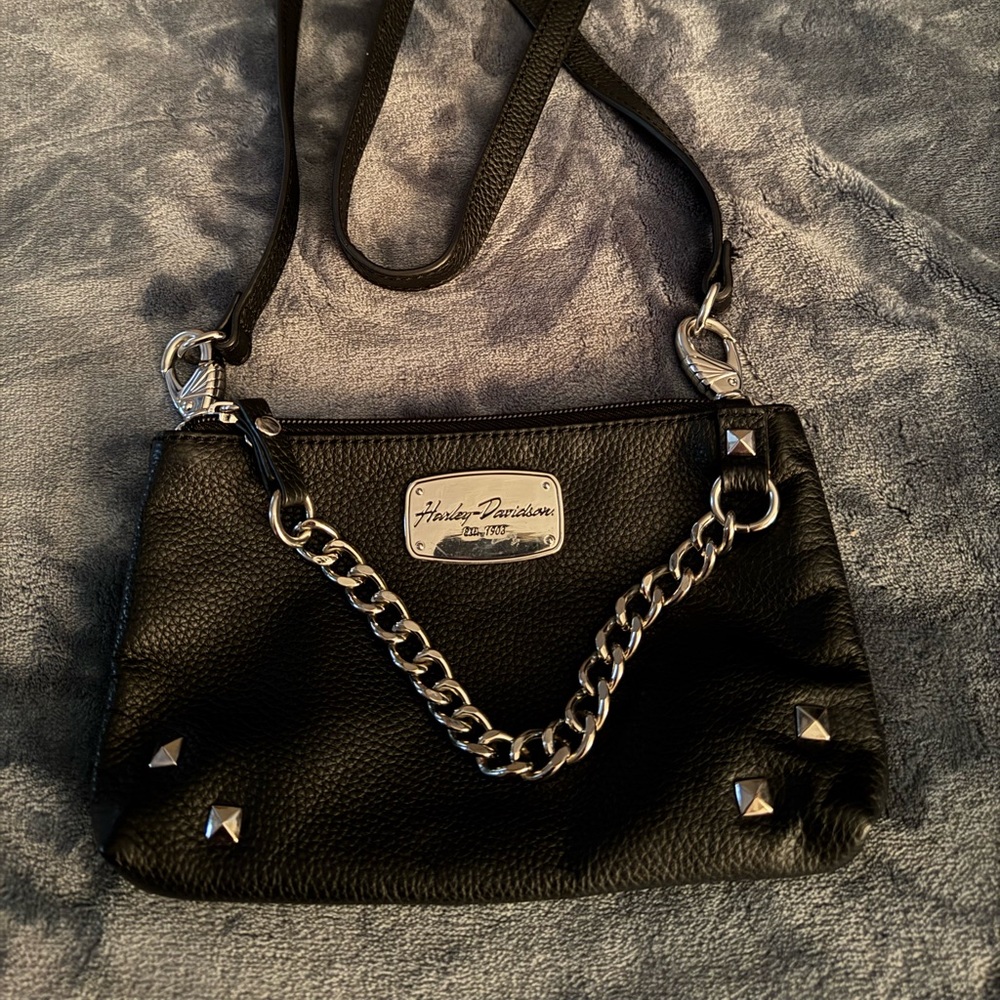 Harley-Davidson Black Studded Crossbody Bag